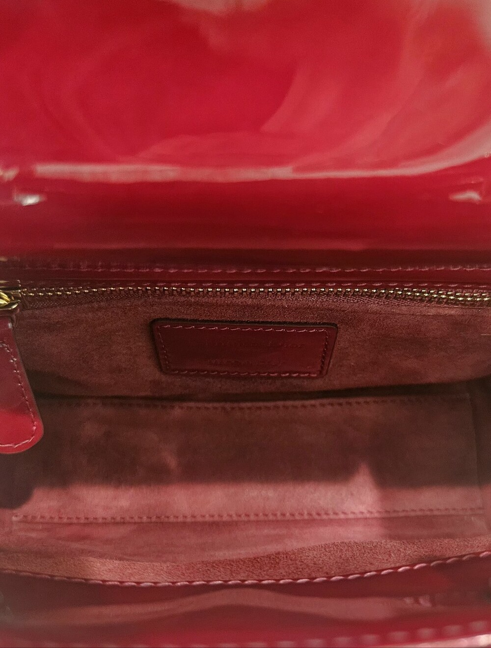 Dior Mini Lady Dior Bag in Cherry Red Patent Cannage Calfskin NIB - Picture 11 of 14